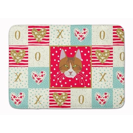 Carolines Treasures 19 x 27 in. Aegean Cat Love Machine Washable Memory Foam Mat CK5078RUG